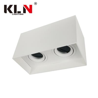 China Aluminum Square GU10 MR16 G5.3 Exterior Mounted Surface Mounted Light Housing And Fitting for sale