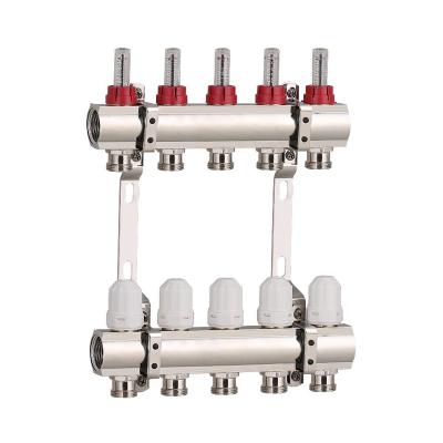 China Modern Dinro 5 Way Stainless Steel Floor Heating Manifold For Underfloor Water Heating System for sale