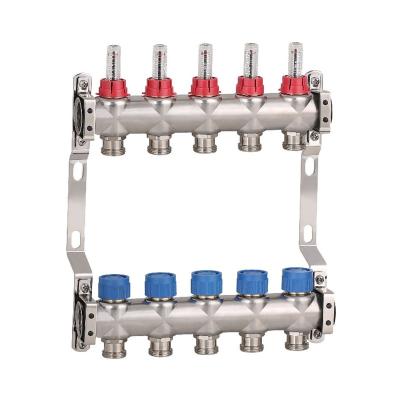 China Modern manifold stainless steel water collector for radiant floor heating for sale