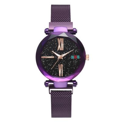 China Hot Fashion Day/Date TW049 Women Watch Starry Sky Mesh Belt Luxury Dress Magnetic Watch for sale