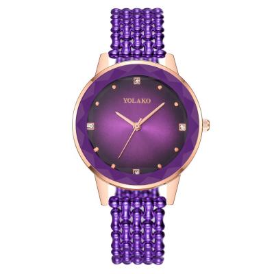 China Day/Date SW115 Fashion Watch Women PVC Strap Ready Running Crystal Watch For Lady Accessories Set for sale