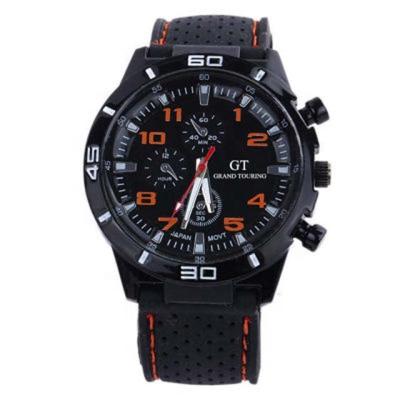 China SW054 Day/Date Fashion Mens Sport Wristwatch Silicone Band Creative Gift Quartz Watches For Friend for sale