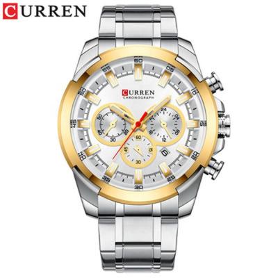 China New Design Style Curren 8361 Automatic Western Hot Steel Watch Men Cool Date Calendar Male Curren Watches Tangan Jam for sale