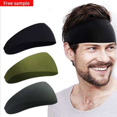 China Amazon Hot Sale Sporty Soft and Comfortable Fitness Yoga Moisture Wicking Sports Headbands Man Run Non Slip Custom Logo for sale