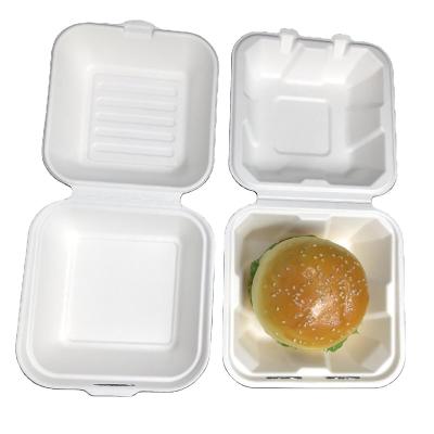 China Non-Toxic/Water and Oil Proofing/Eco-friendly Compostable Biodegradable Sugarcane Food Container Bagasse Hamburger Box Packaging Tableware Candle for sale