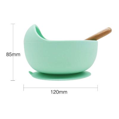 China Viable Wholesale Cheap Price Custom Cartoon Silicone Baby Set Feeding Bowl for sale