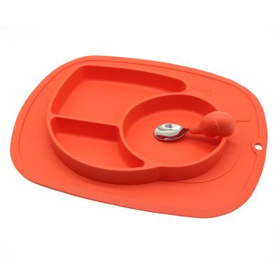 China Hot Selling Bpa Free Animal Shape Silicone Suction Dish Viable For Baby for sale