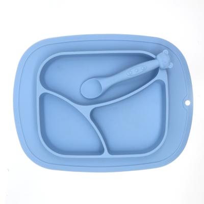 China Sustainable Quality Low Price Non-Toxic Size Dinner Baby Silicone Dish for sale