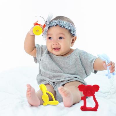 China 2021 Soft Toy Custom Wholesale Food Grade Shaped Silicone Healthy Baby Teether Toy For Babies Chew Toy for sale