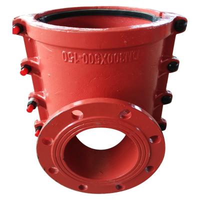 China Ductile Iron Tapping Full Saddle Ductile Iron Encircling Clamp For Ductile Iron Pipe for sale