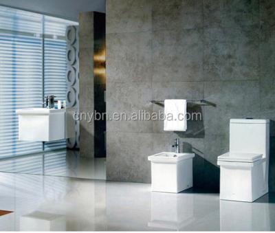 China Porcelain ceramic bathroom sets ceramic washbasin with bidet and pedestal toilet for sale