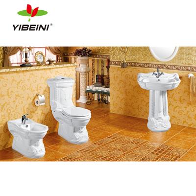 China Sanitary Modern Design Ceramic Toilet Basin Bidet Care Suit Toilet Set for sale