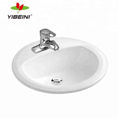 China Easy clean washbasin made of porcelain ceramic sanitary ware above counter washbasin for sale