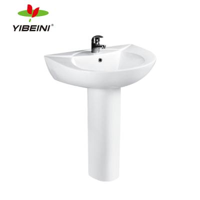 China China Modern Sanitary Ware Bathroom Ceramic Wash Basin With Pedestal for sale