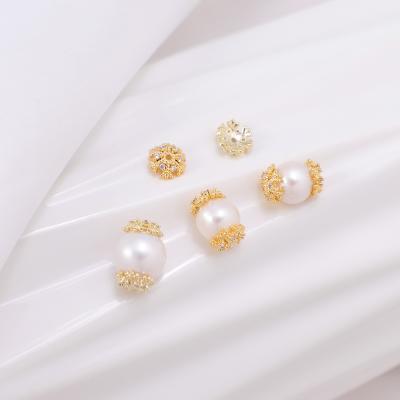 China Environmental Friendly Does Not Fade Micro Insert Zircon Bead Circle Gold Filled Beads For Jewelry Findings Bead Clasps And Spacers for sale