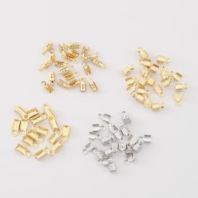 China Environmental Friendly Filled Crimp Clasp Connectors For Necklace Connectors Metal Swivel Lobster Clasp D Clip 18K Gold Brass For Jewelry Making for sale