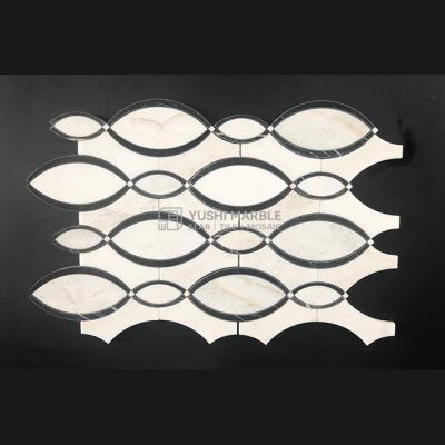 China Lexington White Marble Mosaic Tile Yushi Bunnings Tiles Modern Stone Marble Mosaic Tile for sale