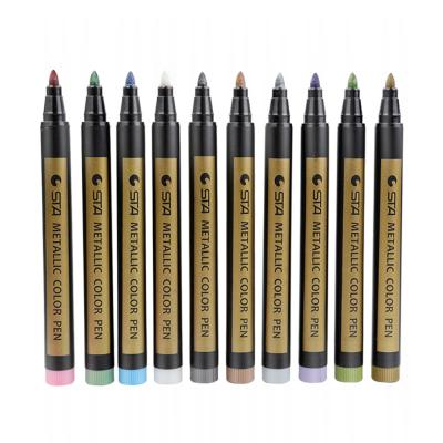 China Stationery supplier oem service sta metallic magic pen metallic pens sparkle color metallic marker pen 2MM for sale