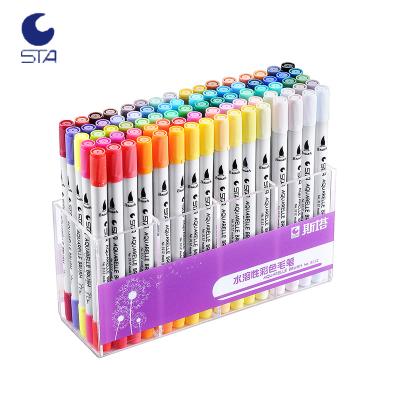 China Amazon Best Selling 36 Color Brush Pen Set Color Pen Watercolor Painting Set 1-2MM/0.4MM for sale