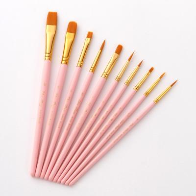 China 10pcs/set Long Tail Hair Hook Pen Nylon Line Painting Watercolor Painting Pen Brush Art Supplies Tool Art Stationery DIY for sale