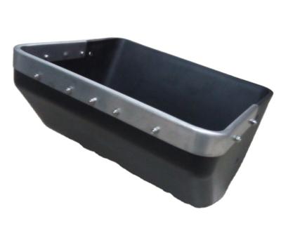 China Plastic Farms Feed Bowl With Stainless Steel Strap For Pig / Hog Farm Equipment for sale