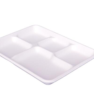 China disposable biodegradable food tray/disposable sugarcane pulp tableware for sale