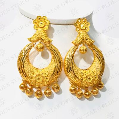 China TRENDY Gold Star Jewelry Africa Gold Plated Earrings Drop Brazilian Gold Plated Jewelry Gold Plated Earrings for sale