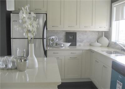 China Scratch Resistant White Quartz Stone High Density  White Quartz Countertops Material for sale