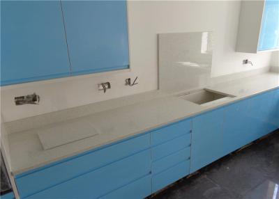 China Engineering White Mirror Kitchen Quartz Worktops Made by Artificial Stone Quartz Rocks for sale