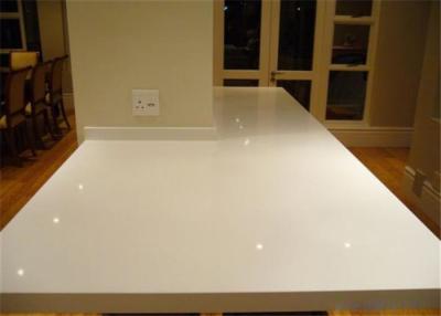 China Residential Custom Pure Beige Engineered Stone Benchtops / Quartz Stone Kitchen Top for sale