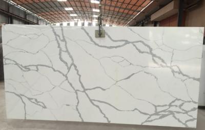 China New White Marble Vein Quartz Island Tops NSF / CE Certificate for sale