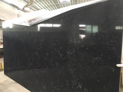 China Europe Prefered Jumbo Quartz Rock Nero Marble CE 3000 mm X 1400 mm Standard Size for sale