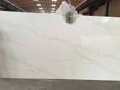 China Calacatta Maximus Jumbo Quartz Stone Slabs Laminated Edge Kitchen Countertops US Market Prefered for sale