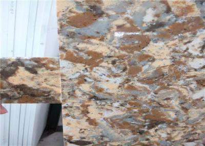 China 3cm Gold Mix Vein Custom Quartz Countertops with Artificial Quartz Stone Sheets for sale