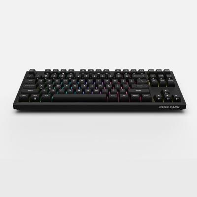 China Anti-ghosting HC872 Wireless / Wired Mechanical Gaming Keyboard Hot-swappable switch compatible with 3pin switch RGB lighting for sale