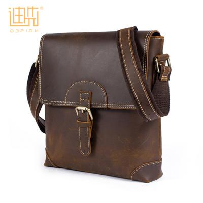 China Wholesale high quality vintage custom cheap fashionable cowhide shoulder strap travel messenger leather bag for sale