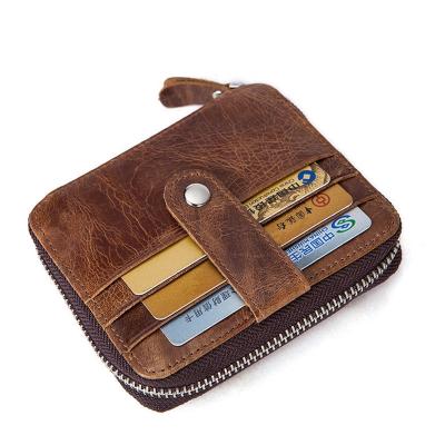 China Customized Anti-theft Credit Card Design Designer Brands Small Famous Magic Classic Luxury Cowhide Leather Men's Slim Wallet for sale