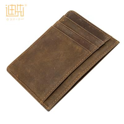 China Other New Arrival Brown Clutch Card Luxury Slim Minimalist Leather Wallet for sale