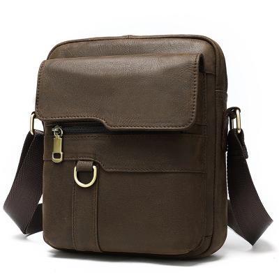 China Vintage Travel Brown Business Casual Cross - Body Leather Purse Satchel Handbag Messenger Bag For Men for sale