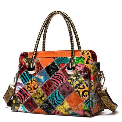 China 2021 New Arrivals Multifunctional Vintage Custom Printed Female Bag Whip Girls Women Genuine Leather Handbag for sale