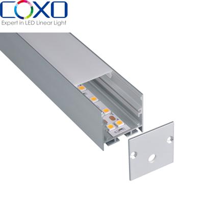 China Custom Aluminum Profile C082 New Length Customized Extrusion OEM Factory Design For PC Cover Light Bar Profile High Quality Light Led for sale