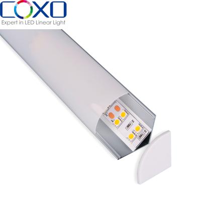 China modern aluminum profile for led strip with factory price round corner pmma cover diffuser aluminum extrusion profile for sale