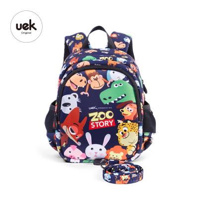 China Uek Waterproof Children Customized High Quality Cartoon Animals Zoo Kids Backpack New School Bag for sale