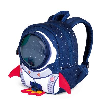 China Uek Waterproof Children Shoulder Bags Original Waterproof Baby Rocket Backpack Blue Branded School Bags for sale