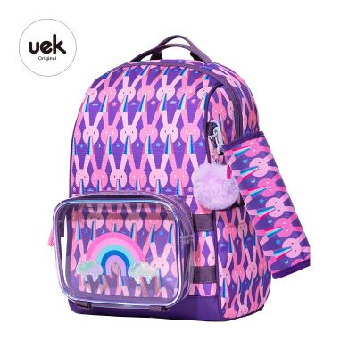 China Waterproof UEK Kids Cool Design Lightweight Kids Backpack School Bags Large Capacity School Bag for sale