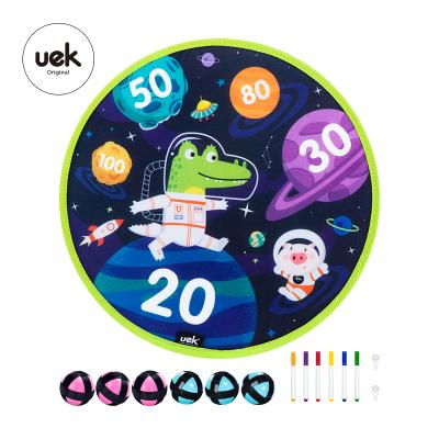 China High qualityIndoor eco-friendly safty kids toys UEK magnetic dart board set with ball for kids game for sale