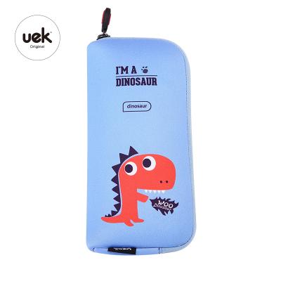 China Zipper Top Uek Kids The Pencil Case Cartoon Animals Dinosaur Pencil Case For Cute Kids Stationery for sale