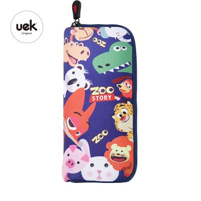 China Durable Uek Kids Pencil Case Wholesale Cartoon Supply Kawaii Zoo Animal Pencil Case For Students Stationery School for sale