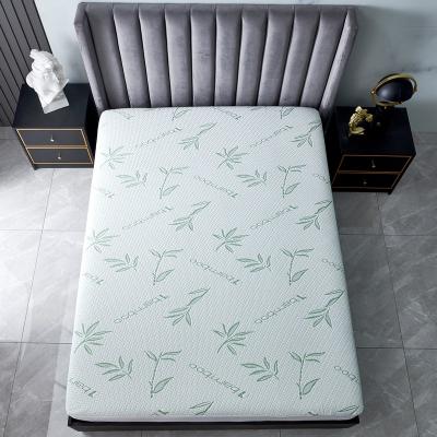 China Anti-Bacteria Waterproof Mattress Protector Fitted Bamboo Jacquard Mattress Pad Cover With Deep Pocket for sale