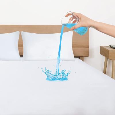 China Anti-bacteria Terry Waterproof Mattress Protector Mattress Cover Polyester Microfiber Terry Waterproof Mattress Cover for sale